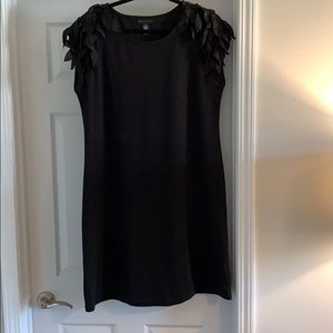 Black Cap-Sleeve Dress